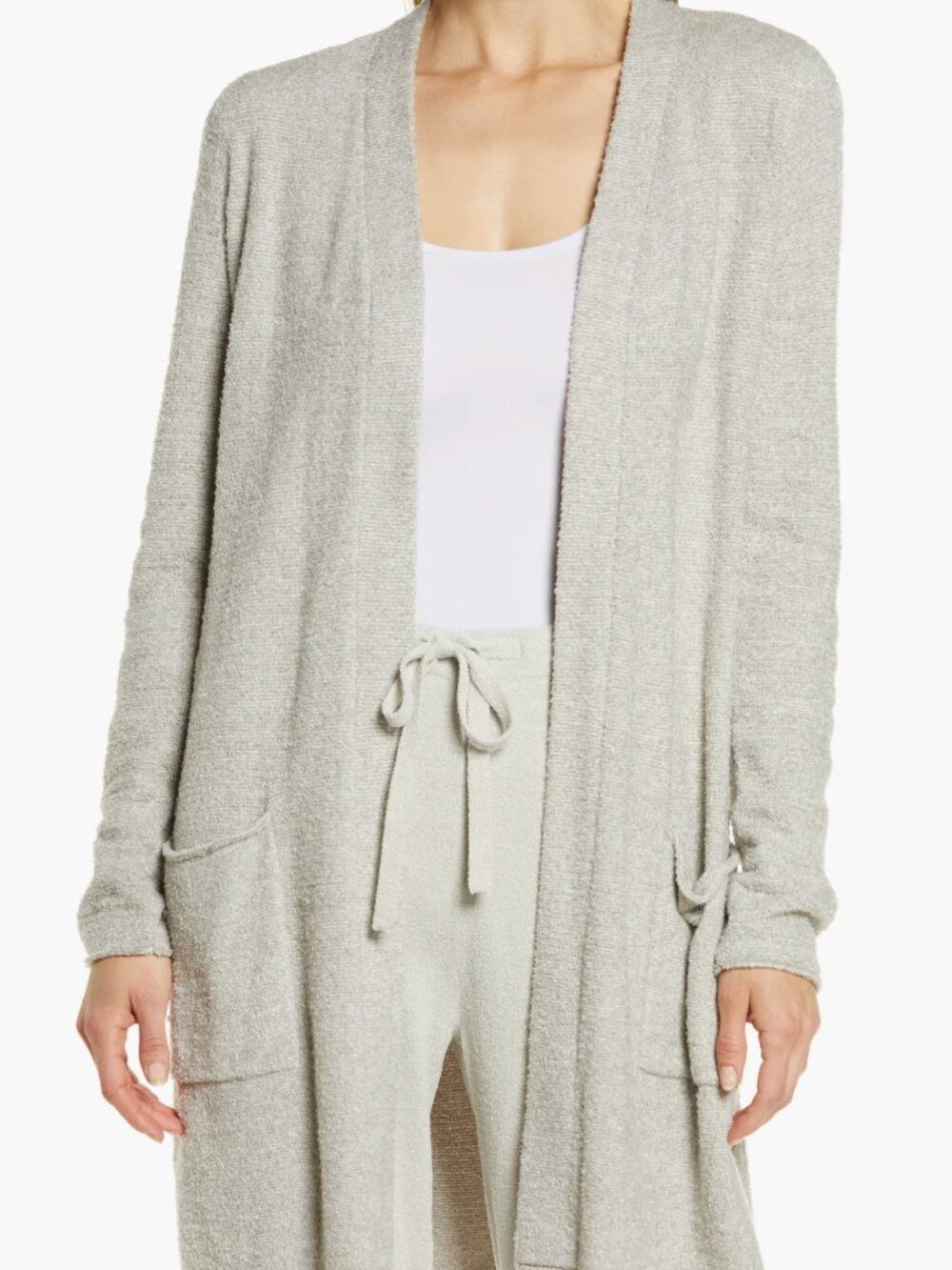 BAREFOOT DREAMS Cozychic Lite Circle Cardi Medium Taupe